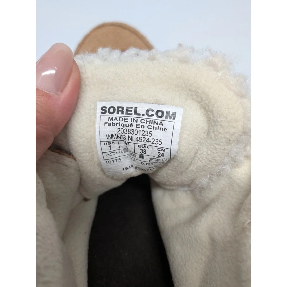 Sorel Explorer II Joan Faux Fur Boots Canoe Sea Salt Womens 7